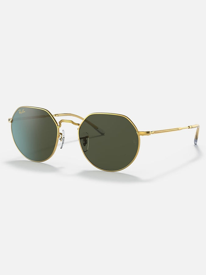Ray Ban 2024 Jack Gold/Green Classic Sunglasses | GOLD/GREEN 