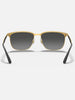 Ray-Ban RB3569 Black On Gold/Grey Gradient Mirror Sunglasses