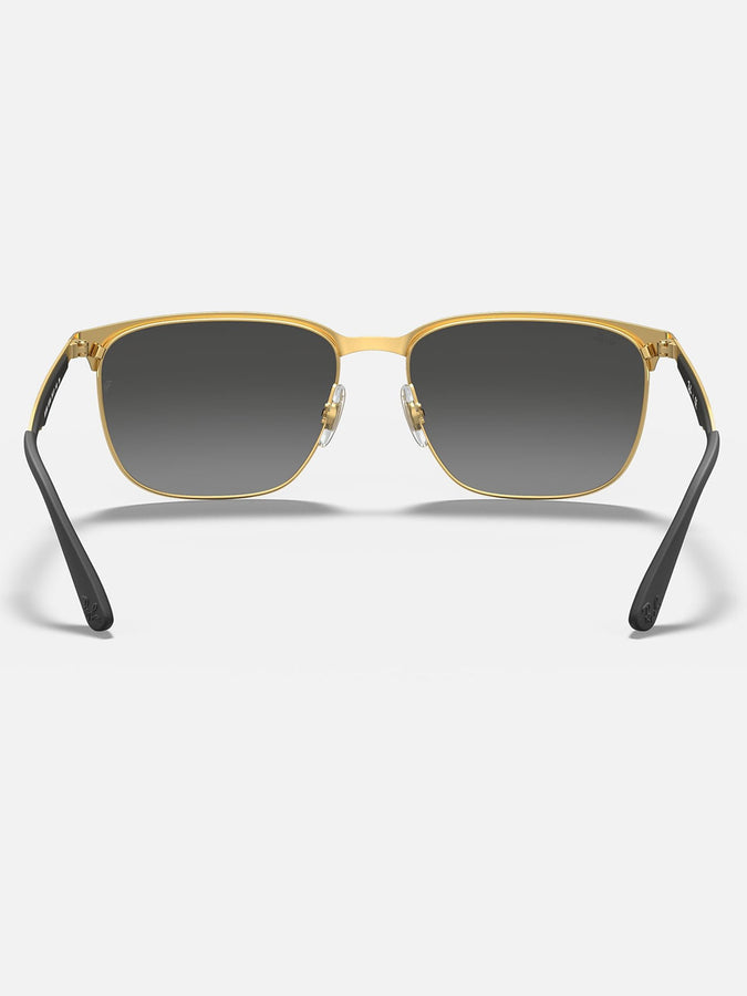 Ray-Ban RB3569 Black On Gold/Grey Gradient Mirror Sunglasses | BLACK ON GOLD/GREY GRAD MIRROR