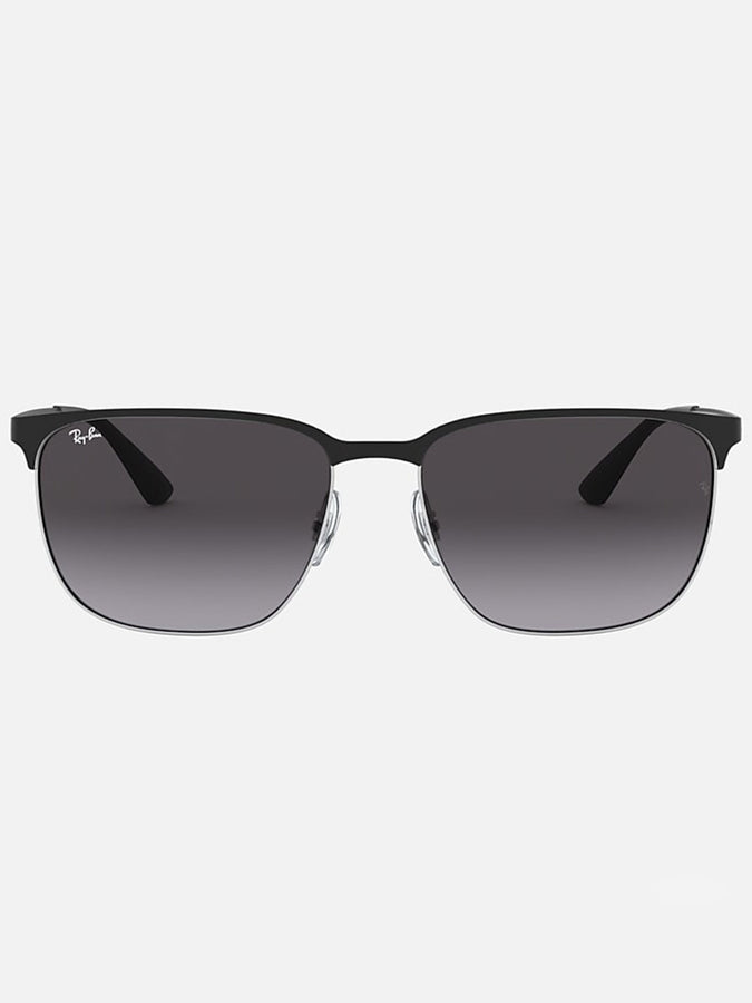 Ray-Ban RB3569 Black On Silver/Grey Gradient Sunglasses | BLACK ON SILVER/GREY GRADIENT