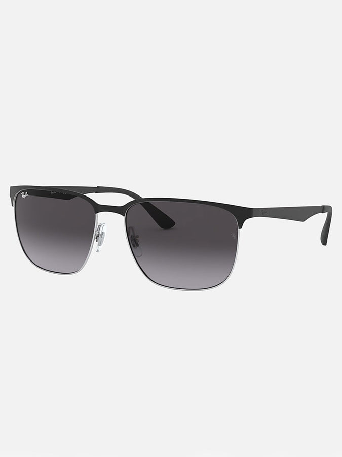 Ray-Ban RB3569 Black On Silver/Grey Gradient Sunglasses | BLACK ON SILVER/GREY GRADIENT