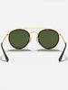Ray-Ban Round Double Bridge Arista Gold/G-15 Green Sunglasses