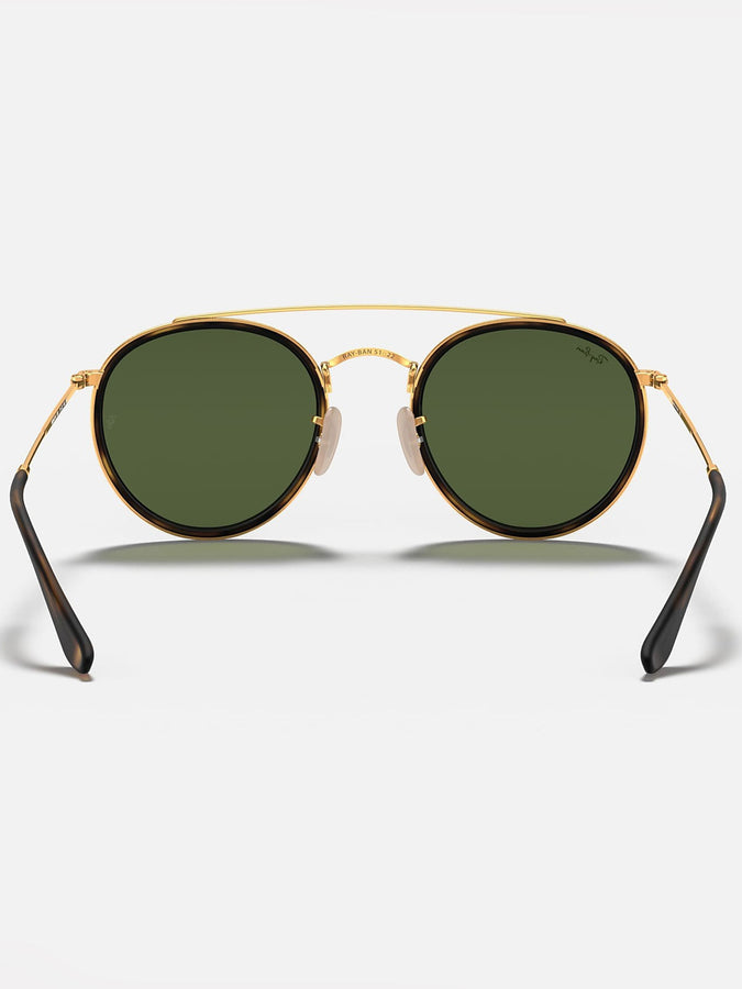 Ray-Ban Round Double Bridge Arista Gold/G-15 Green Sunglasses | ARISTA GOLD/G-15 GREEN