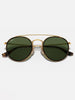 Ray-Ban Round Double Bridge Arista Gold/G-15 Green Sunglasses