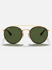 Ray Ban 2024 Round Double Bridge Gold/Green Classic G-15 Sunglasses