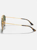 Ray-Ban Round Double Bridge Arista Gold/G-15 Green Sunglasses