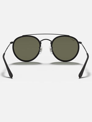 Ray Ban 2024 Round Double Bridge Black/Green Classic G-15 Sunglasses