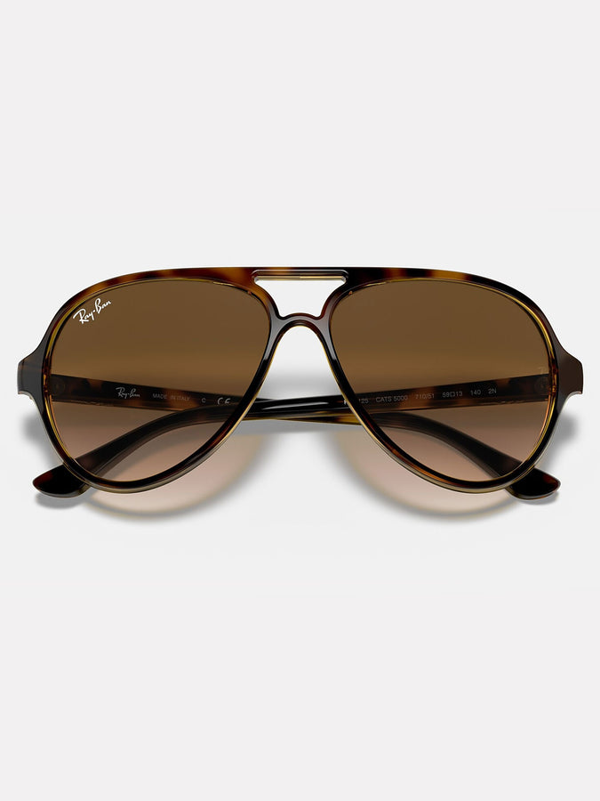 Ray-Ban Cats 5000 Light Havana/Light Brown Grad Sunglasses | LIGHT HAVANA/LIGHT BROWN GRAD