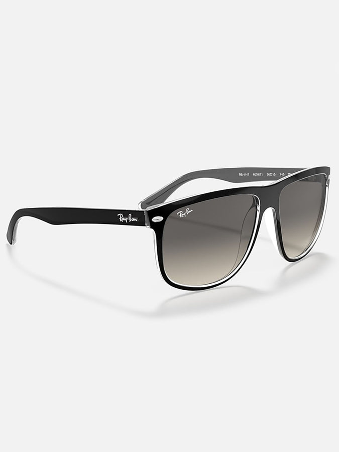 Ray Ban 2024 Boyfriend Black On Transparent/Grey Gradient Sunglasses | BLACK ON TRANSPARENT/GREY