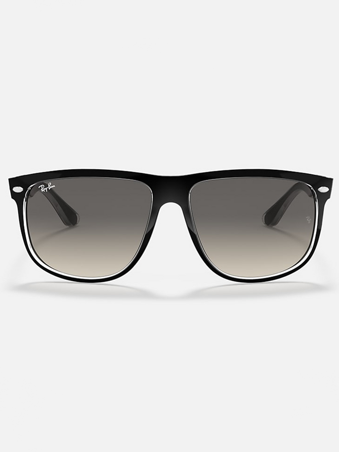 Ray Ban 2024 Boyfriend Black On Transparent/Grey Gradient Sunglasses | BLACK ON TRANSPARENT/GREY
