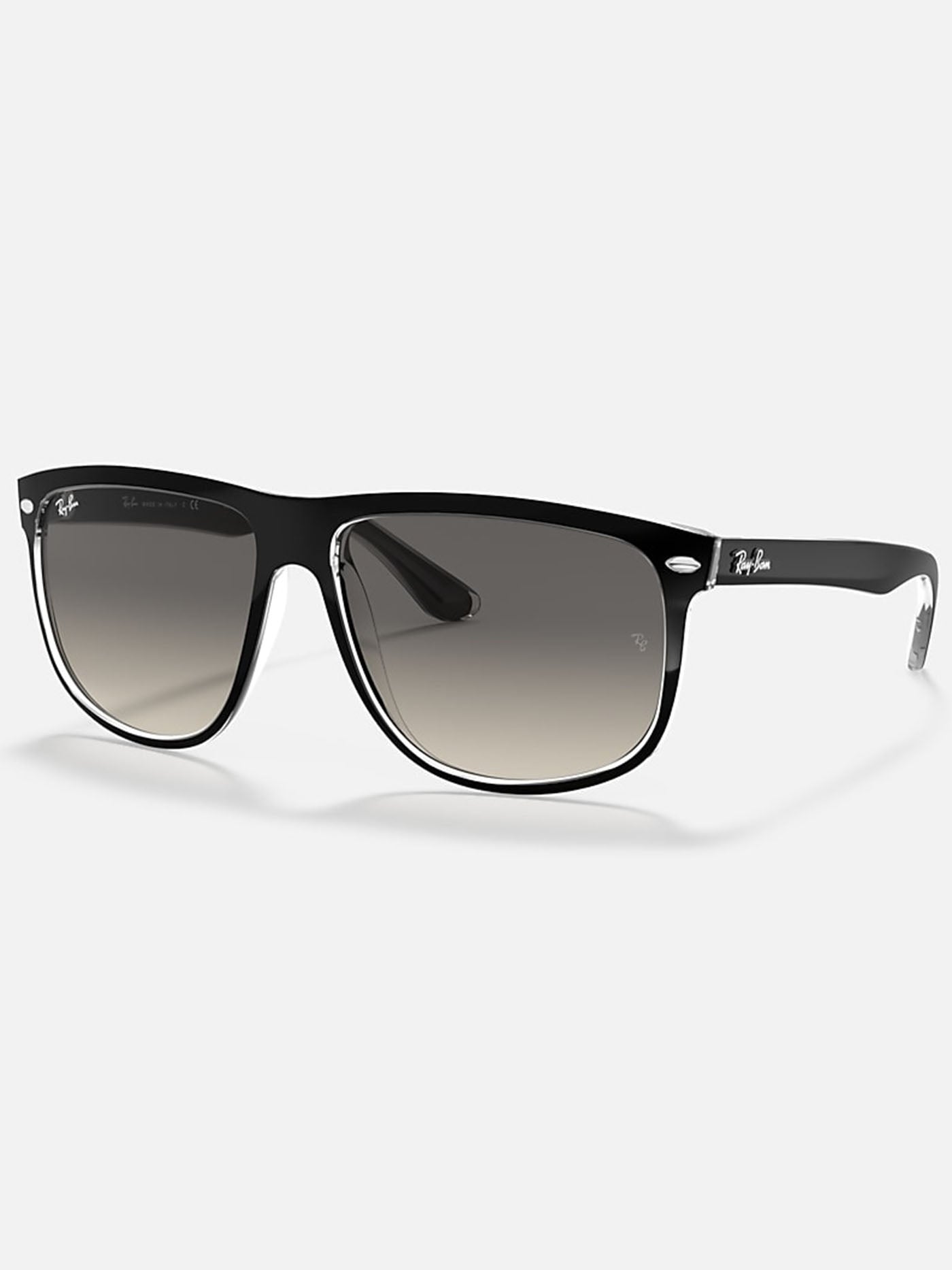 Ray Ban 2024 Boyfriend Black On Transparent/Grey Gradient Sunglasses