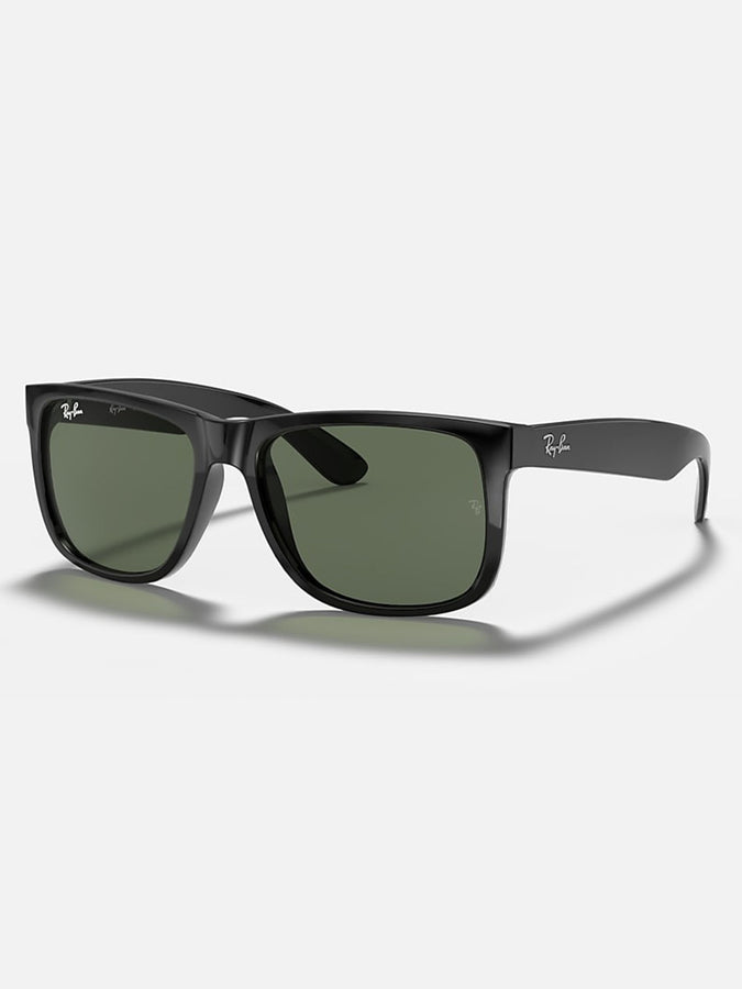 Ray Ban 2024 Justin Black/Green Classic G-15 Sunglasses |  BLACK/GREEN