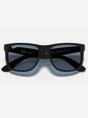 Ray Ban 2024 Justin Matte Black/Blue Classic Sunglasses