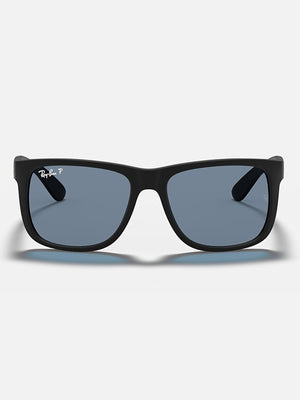 Ray Ban 2024 Justin Matte Black/Blue Classic Sunglasses