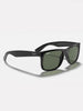Ray-Ban Justin Polished Black/Dark Green Sunglasses
