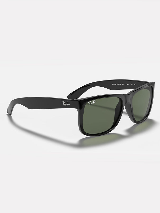 Ray-Ban Justin Polished Black/Dark Green Sunglasses | POLISHED BLACK/DARK GREEN
