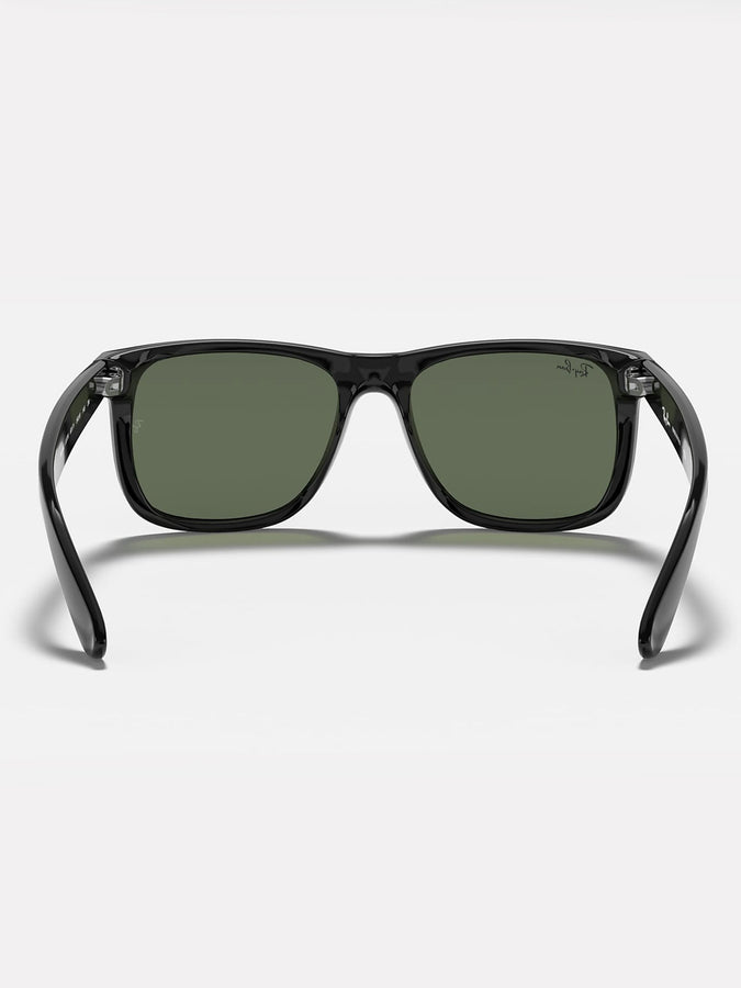 Ray-Ban Justin Polished Black/Dark Green Sunglasses | POLISHED BLACK/DARK GREEN