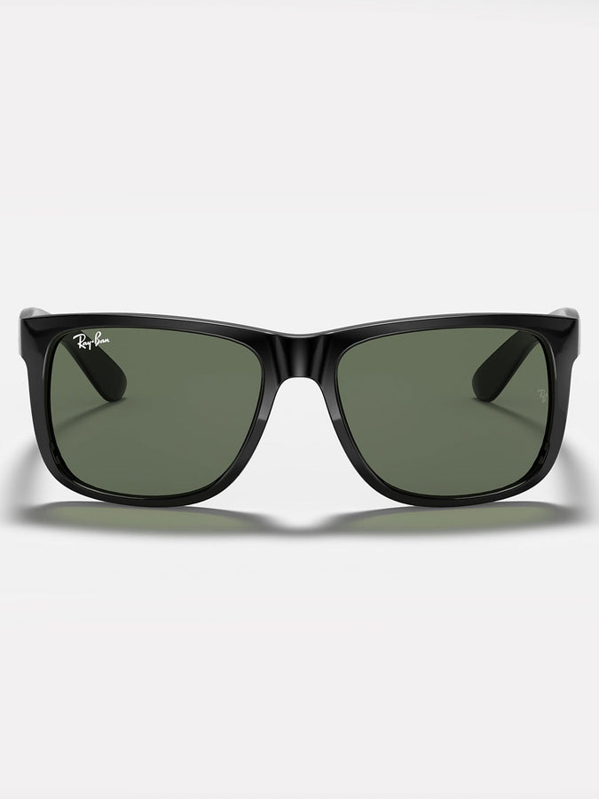 Ray-Ban Justin Polished Black/Dark Green Sunglasses | POLISHED BLACK/DARK GREEN