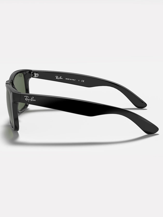 Ray-Ban Justin Polished Black/Dark Green Sunglasses | POLISHED BLACK/DARK GREEN