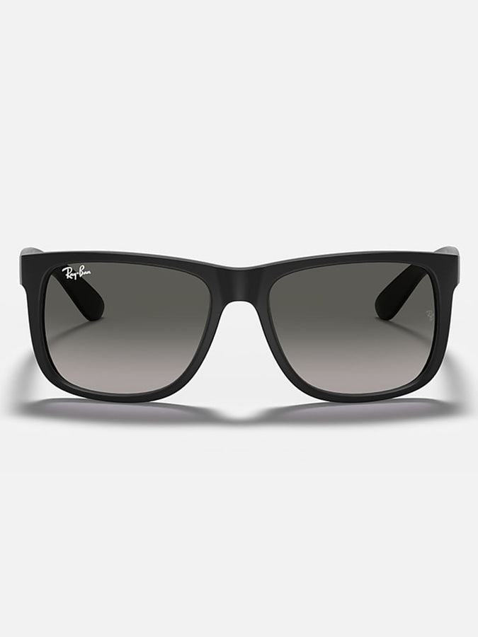 Ray Ban 2024 Justin Matte Black/Grey Gradient Sunglasses | MATTE BLACK/GREY