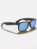 Ray-Ban Justin Matte Black/Blue Mirror Sunglasses
