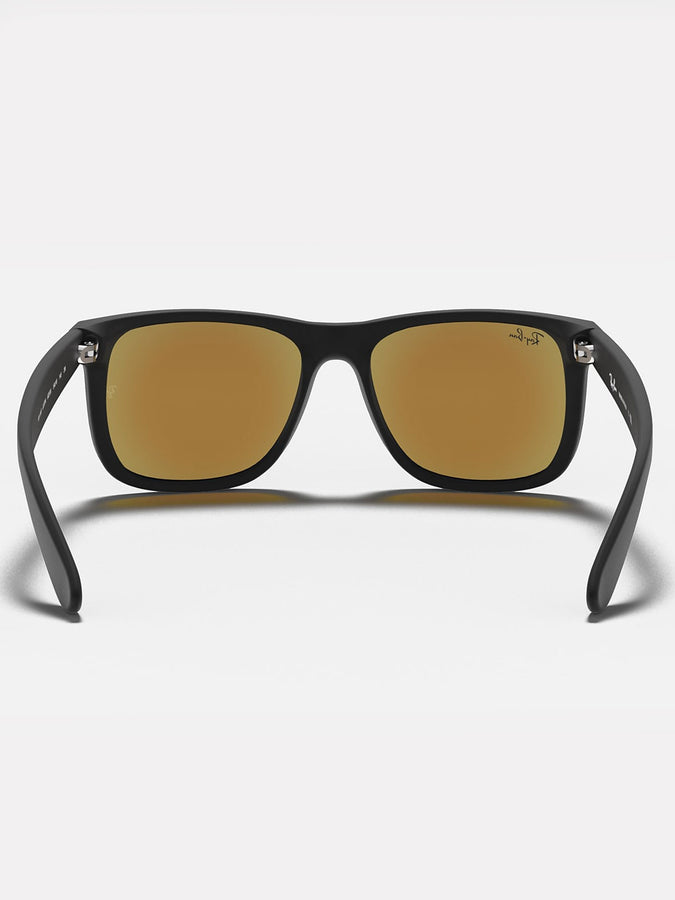 Ray-Ban Justin Matte Black/Blue Mirror Sunglasses | MATTE BLACK/BLUE MIRROR