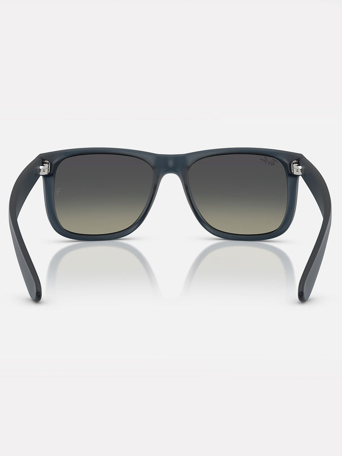 Ray-Ban Justin Rubber Blue/Grey Grad Sunglasses | RUBBER BLUE/GRADIENT GREY