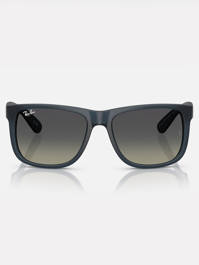 Ray-Ban Justin Rubber Blue/Grey Grad Sunglasses | RUBBER BLUE/GRADIENT GREY
