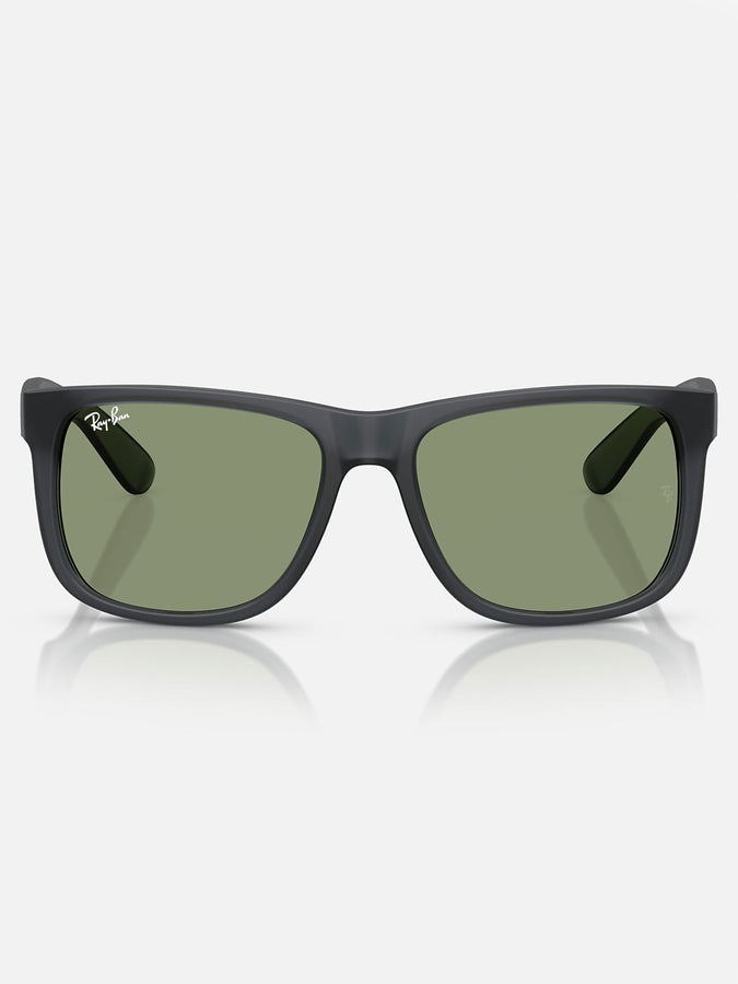 Ray Ban Justin Classic Opal Grey/Green Sunglasses | OPAL GREY/GREEN