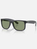 Ray Ban Justin Classic Opal Grey/Green Sunglasses