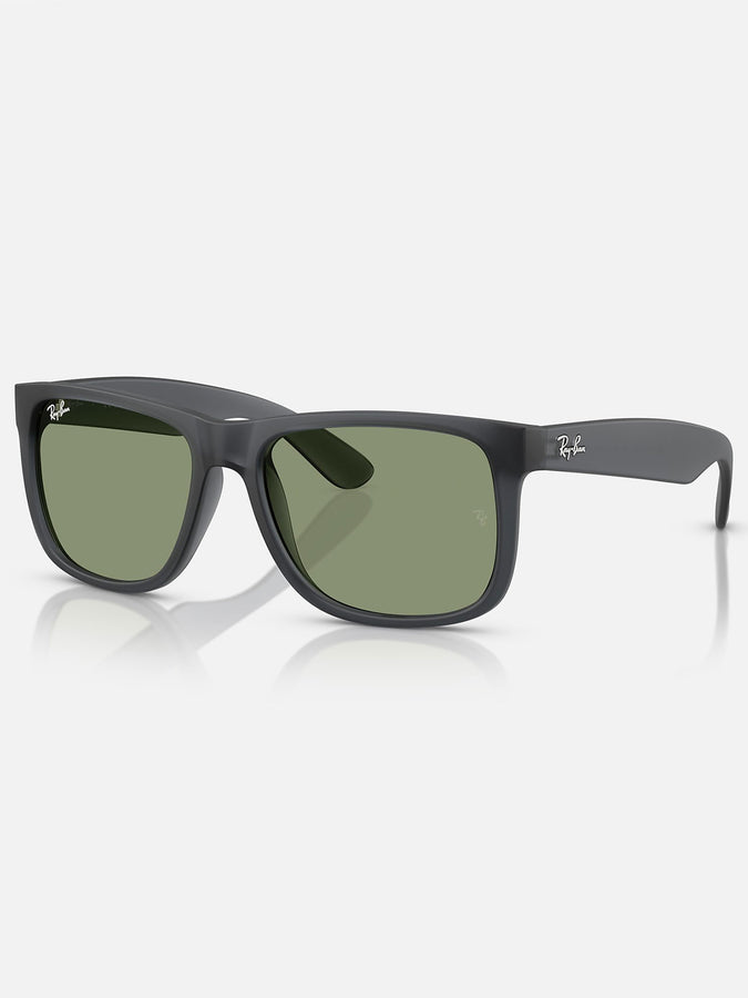 Ray Ban Justin Classic Opal Grey/Green Sunglasses | OPAL GREY/GREEN
