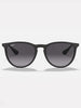 Ray-Ban Erika Matte Black/Grey Gradient Sunglasses