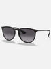 Ray Ban 2024 Erika Matte Black/Grey Gradient Sunglasses