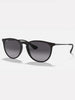 Ray-Ban Erika Matte Black/Grey Gradient Sunglasses