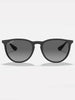 Ray-Ban Erika Matte Black/Grey Gradient Sunglasses