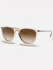 Ray-Ban Erika Transparent Brown/Brown Grad Sunglasses