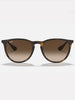 Ray-Ban Erika Matte Havana/Brown Grad Sunglasses