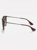 Ray-Ban Erika Matte Havana/Brown Grad Sunglasses
