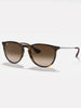 Ray-Ban Erika Matte Havana/Brown Grad Sunglasses