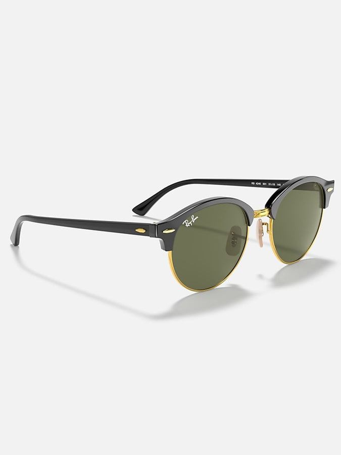 Ray Ban 2024 Clubround Black/Green Classic G-15 Sunglasses | BLACK/GREEN