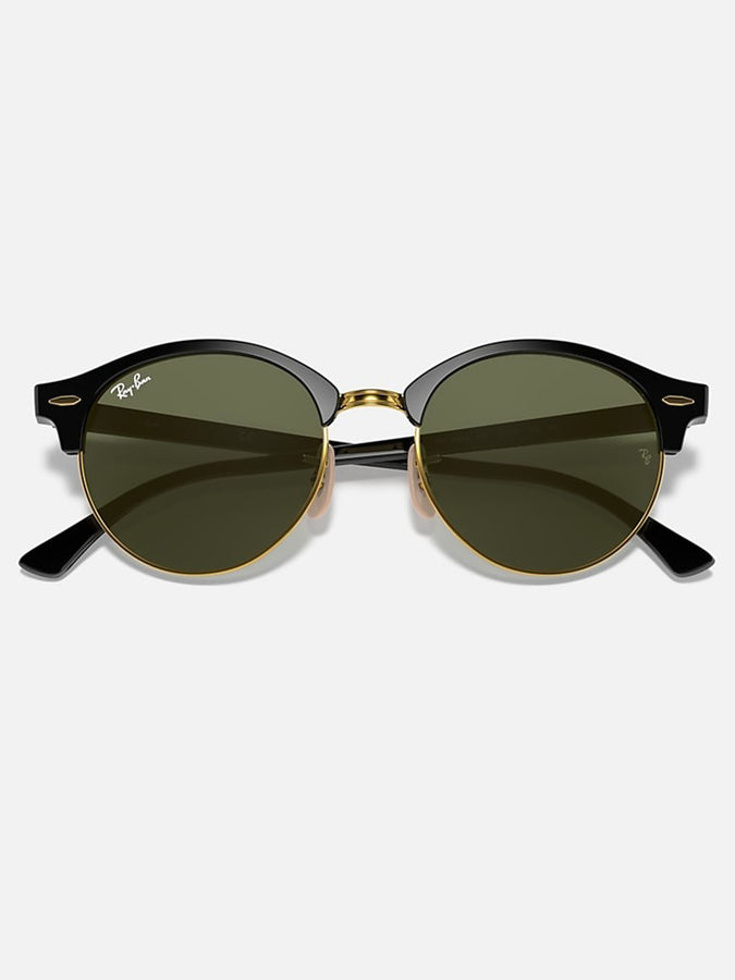 Ray Ban 2024 Clubround Black/Green Classic G-15 Sunglasses | BLACK/GREEN