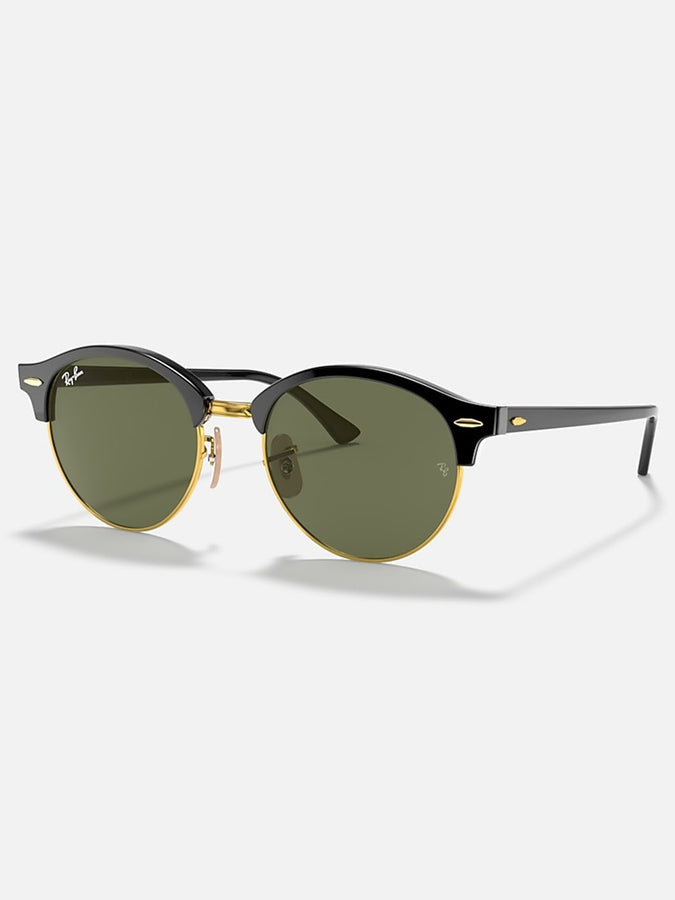 Ray Ban 2024 Clubround Black/Green Classic G-15 Sunglasses | BLACK/GREEN 