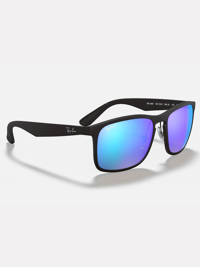 Ray-Ban RB4264 Matte Black/Blue Mirror Polarized Sunglasses | MATTE BLACK/BLUE MIRROR
