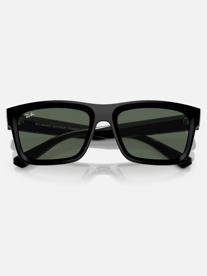 Ray-Ban Warren Bio-Based Black/Dark Green Sunglasses | BLACK/DARK GREEN