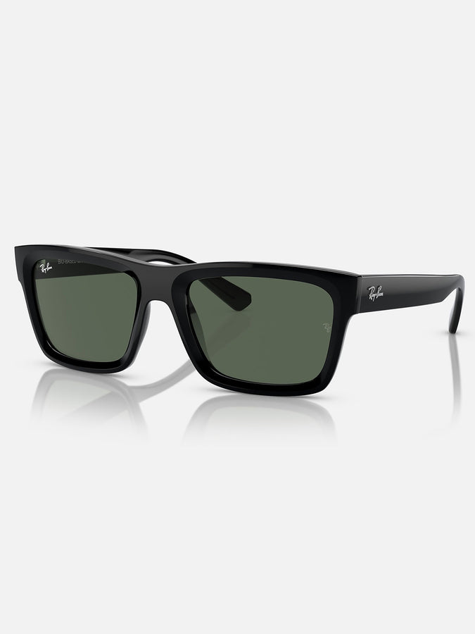 Ray-Ban Warren Bio-Based Black/Dark Green Sunglasses | BLACK/DARK GREEN
