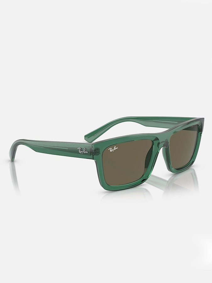 Ray-Ban Warren Bio-Based Transparent Green/Brown Sunglasses | TRANSPARENT GREEN/BROWN
