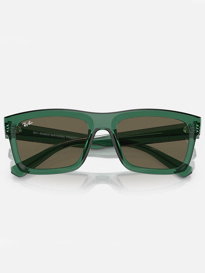 Ray-Ban Warren Bio-Based Transparent Green/Brown Sunglasses | TRANSPARENT GREEN/BROWN