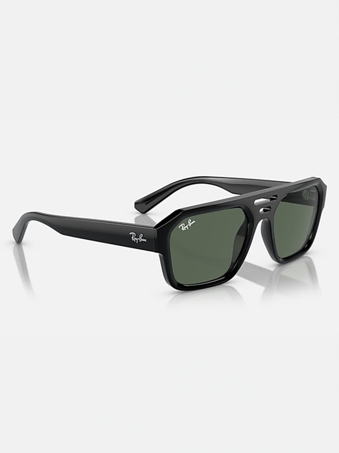 Ray Ban Corrigan Black/Dark Green Sunglasses | BLACK/DARK GREEN