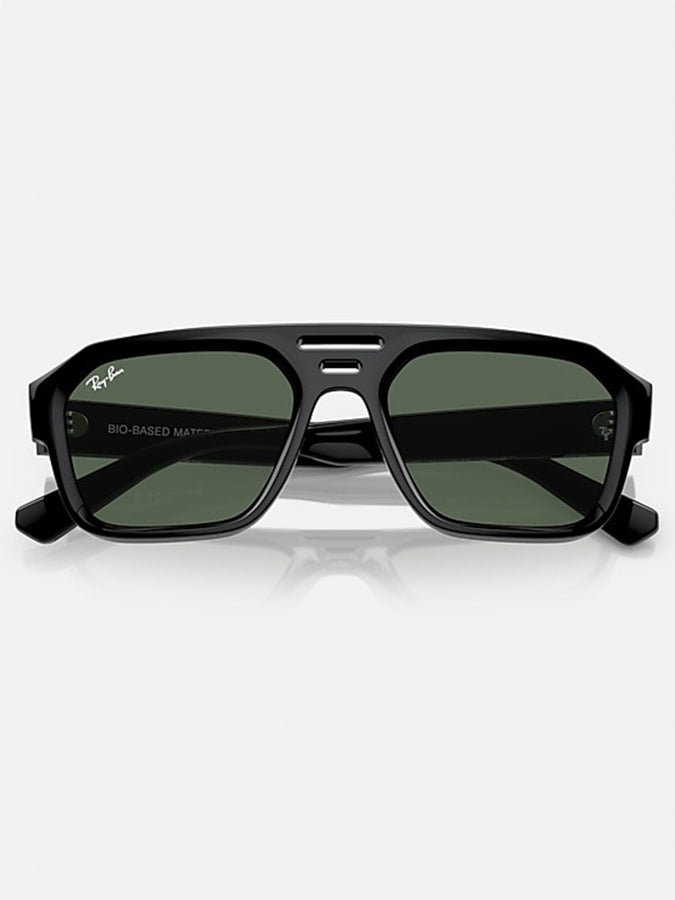 Ray Ban Corrigan Black/Dark Green Sunglasses | BLACK/DARK GREEN