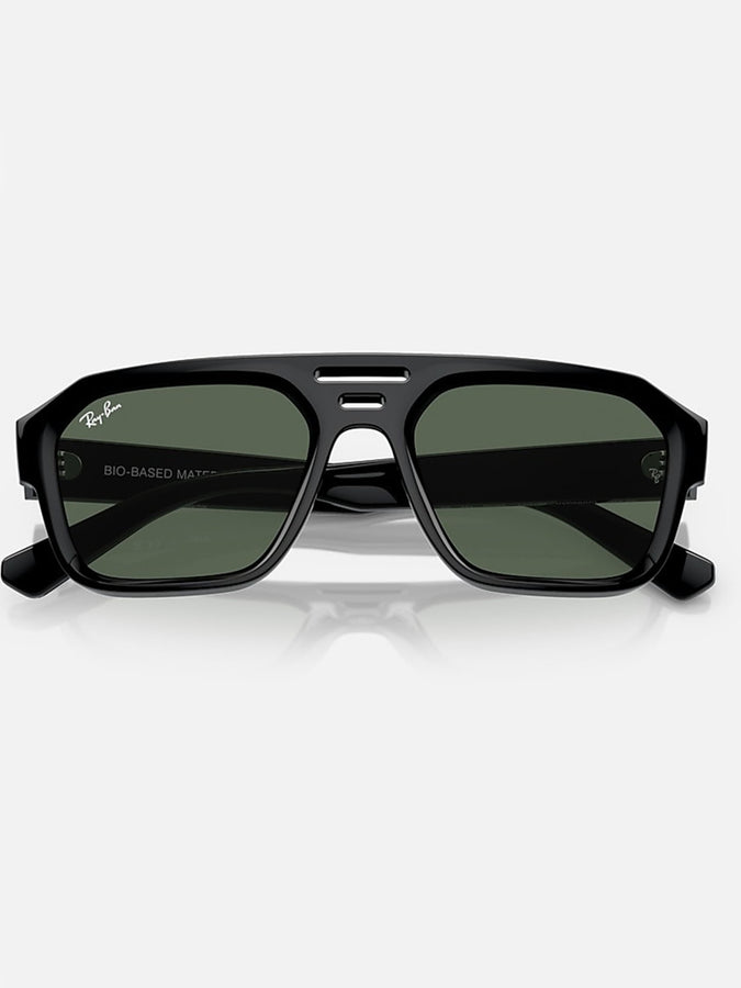 Ray Ban 2024 Corrigan Black/Green Classic Sunglasses | BLACK/GREEN